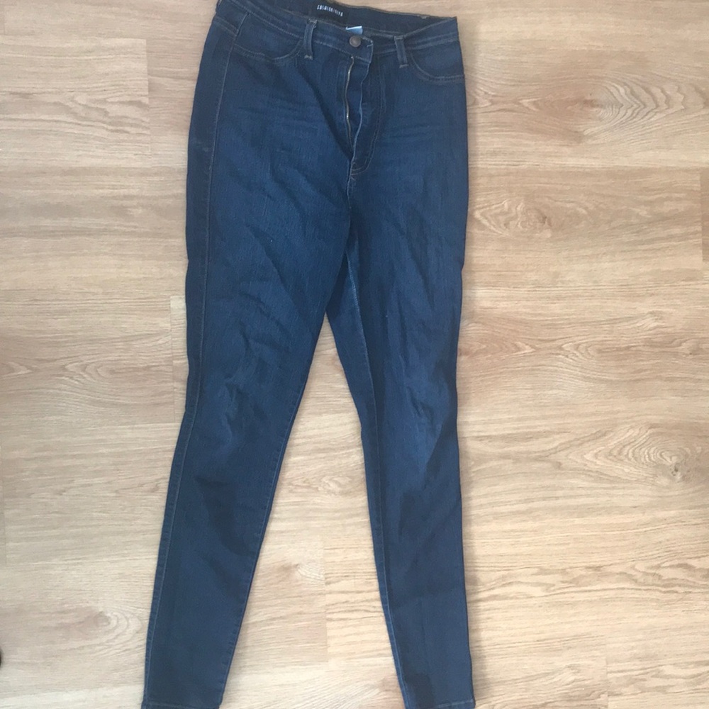 Fashion Nova dark denim high waisted jeans
